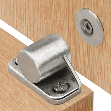 4 Pack Cabinet Magnets, Neodymium Magnetic Cabinet Door Catch - Silver