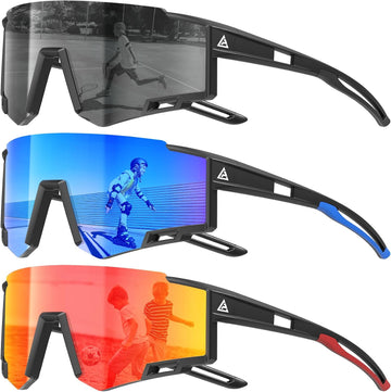Polarized Kids-Sunglasses Sports Sunglasses-for-Kids: Boys Girls Sun Glasses with UV400 for Running Cycling Age 6-14
