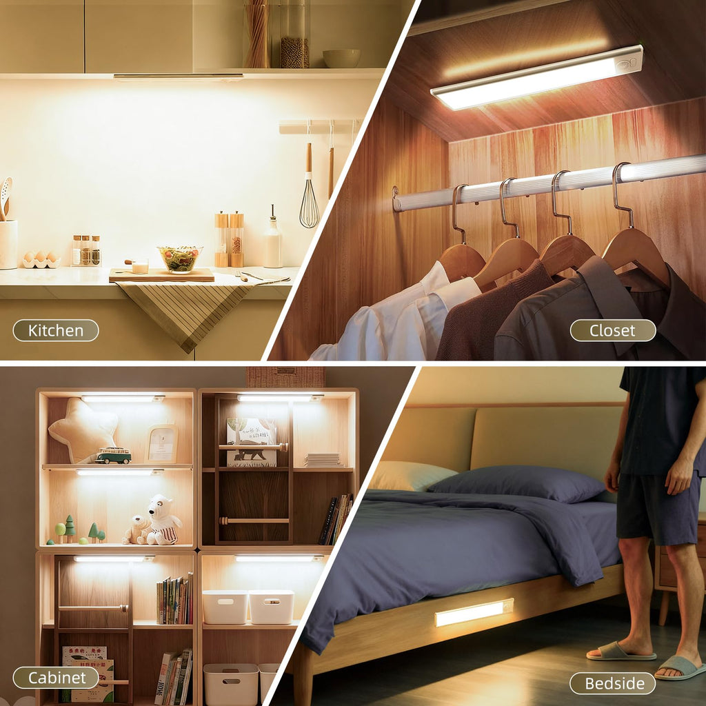 Dimmable Under Cabinet Lighting, Wireless Motion Sensor Light, 5 Pack