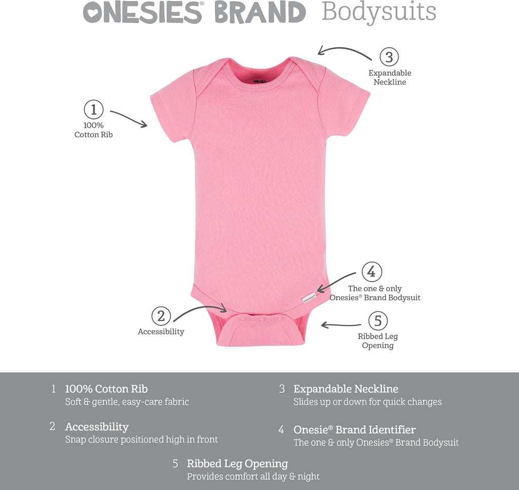Baby Girls' pack Short Sleeve Mix & Match Bodysuits