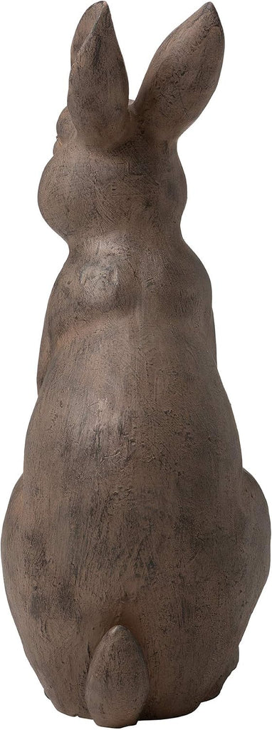Rabbit Garden Statue Outdoor Standing Bunny Sculpture Lawn Decor, 22.75 Inch, Bronze