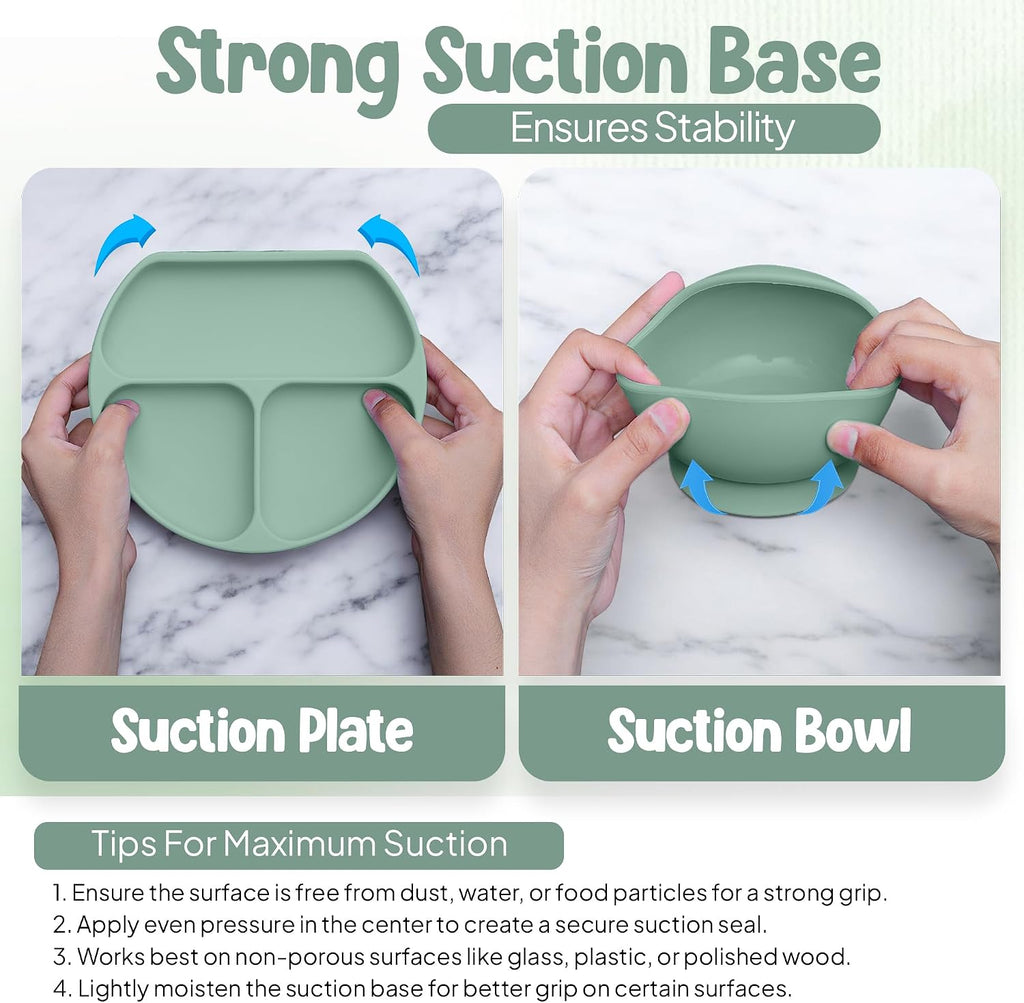 TM Silicone Baby Feeding Set, Piece Baby Weaning Set BPA-Free