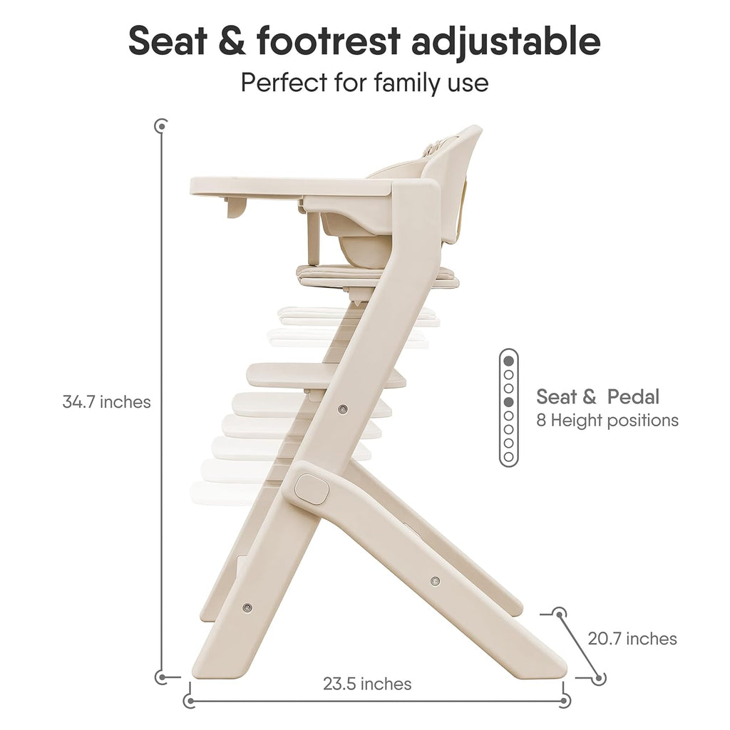 Fully Washable Baby High Chair for Babies and Toddlers(Beige) | Growth High Chair for Toddlers from 6 Months to 220
