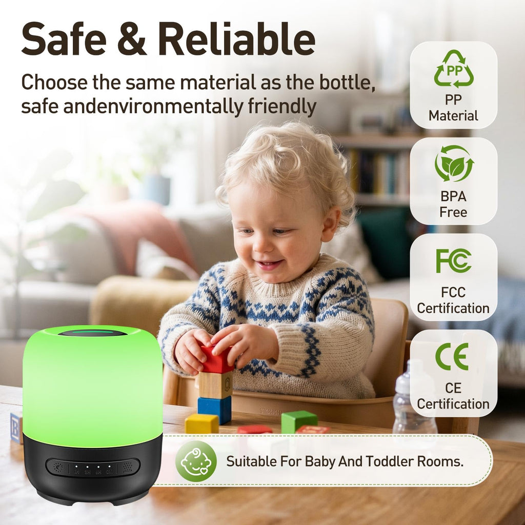 Essential Oil Diffuser, 300ml Ultrasonic Aromatherapy Oil Diffuser & Humidifier with 7 Color Night Lights, Quiet 20dB