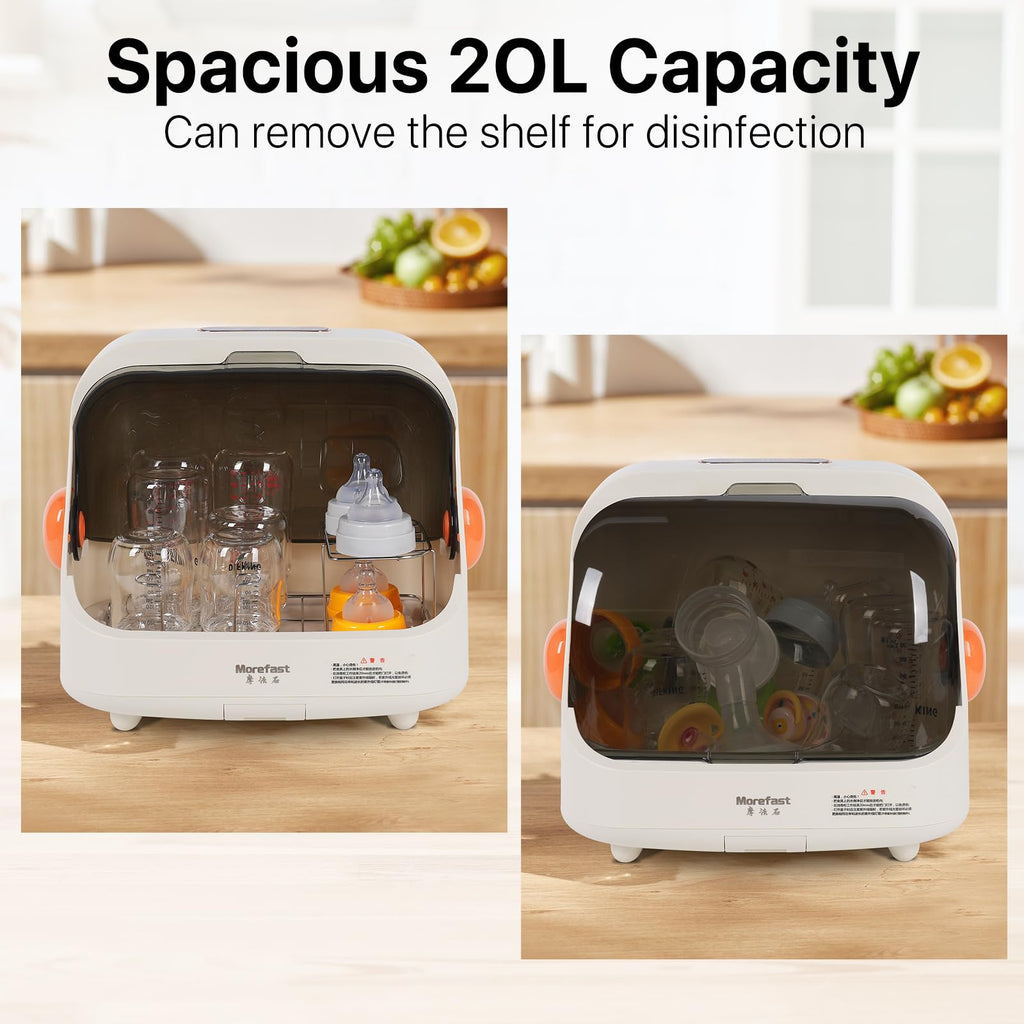 Transparent Baby Bottle Drying Rack with Cover