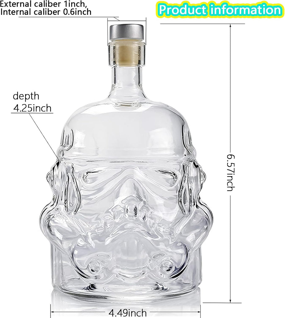 Whiskey Decanter, Liquor Bottle and Stopper, for Husband Or Men Dad Birthday, Father's Day Whiskey Carafe for Wine