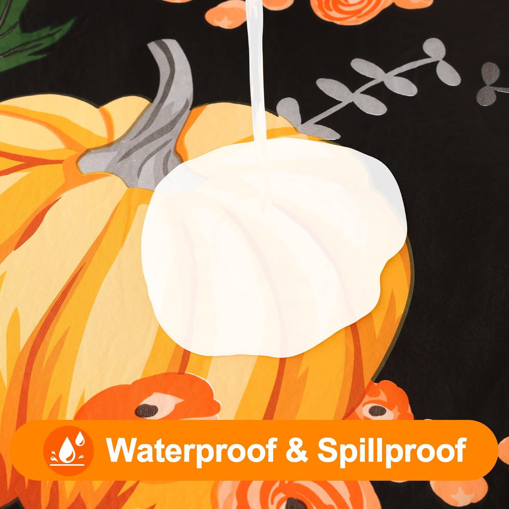 Halloween Waterproof Flannel Backed Vinyl Tablecloth, 60"x102"