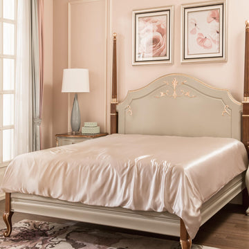 100% Mulberry Silk Duvet Cover King, 23 Momme Grade 6A+ Silk