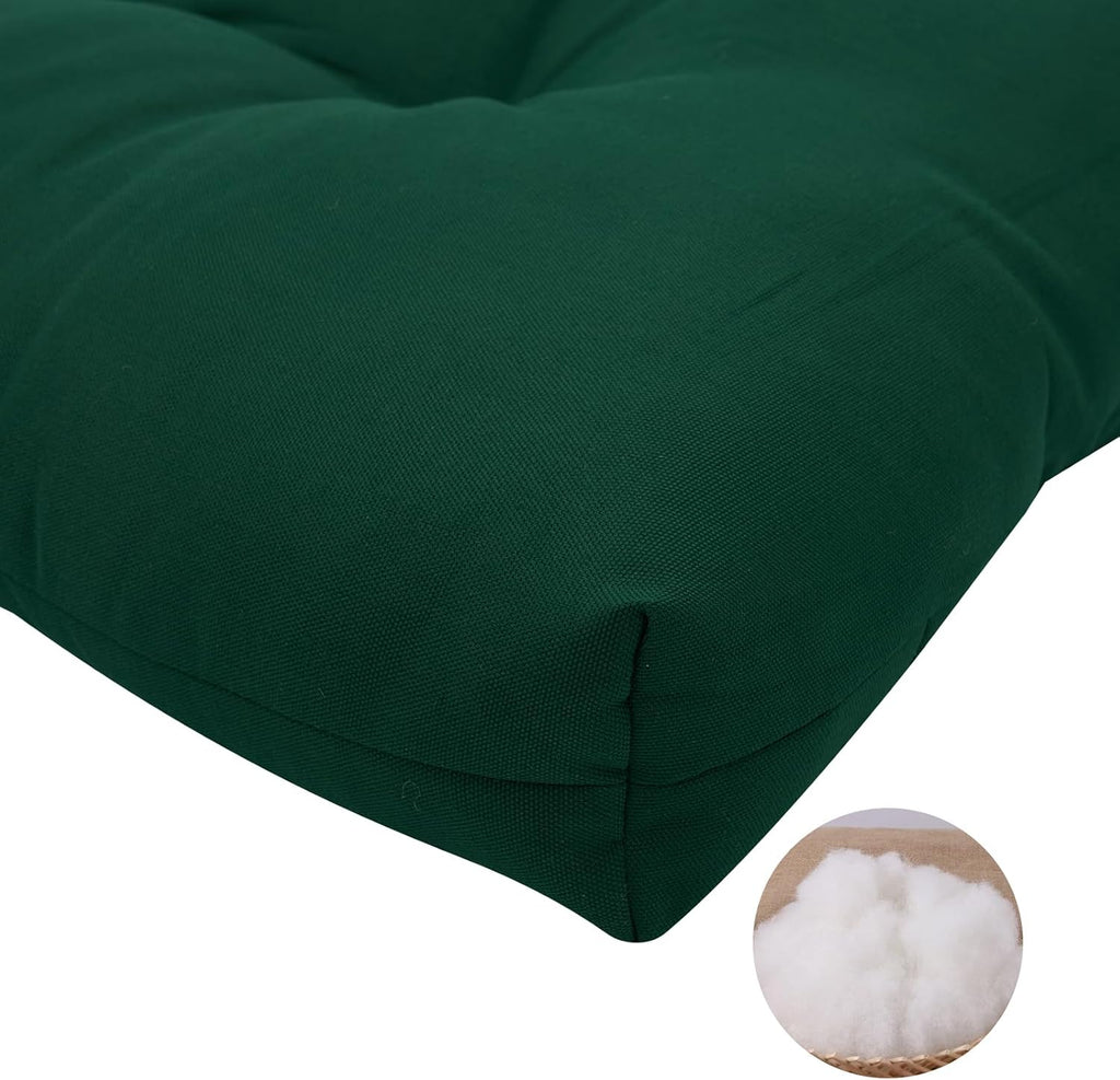Outdoor Bench Cushion 48 x18 inch with Non-Slip Grips,Water Resistant Porch Swing Cushion,Bench Pillow Pads,Tufted