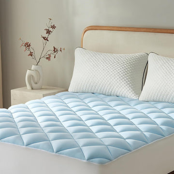 Cooling Mattress Topper King,Gel-Infused Memory Foam Mattress Pad | 1/2 inch Breathable Ventilated Design, Light Soft