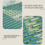 Plastic Outdoor Rug 8x10 Waterproof Outdoor Carpet Patio Rugs Tropical Camping Rug Outside RV Mat Ru