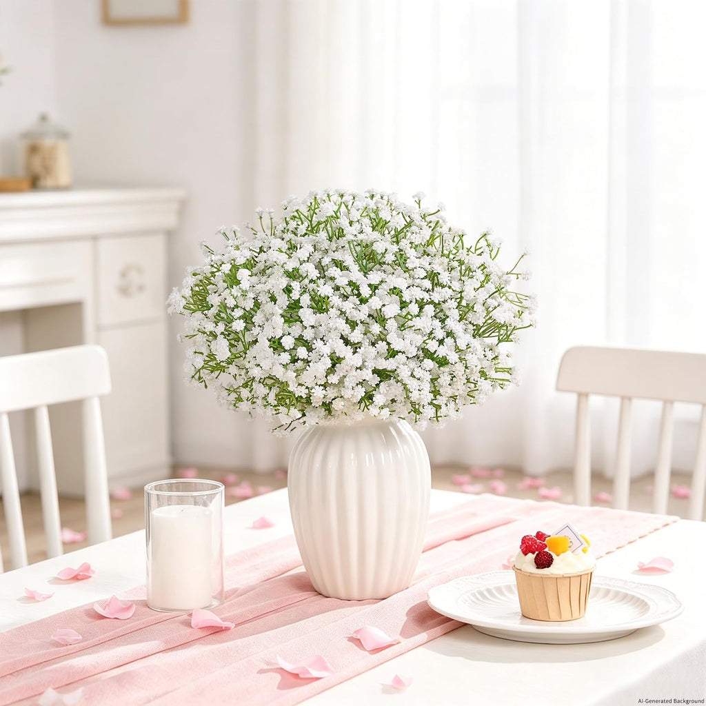 100 Baby Breath Flowers Artificial Bulk, 21" Babys Breath Artificial Flower