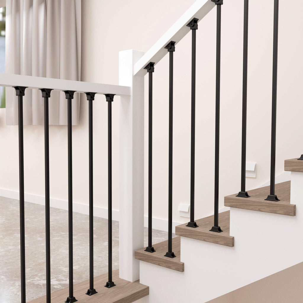1/2 inch Wrought Iron Balusters Square Balusters for Staircase Interior