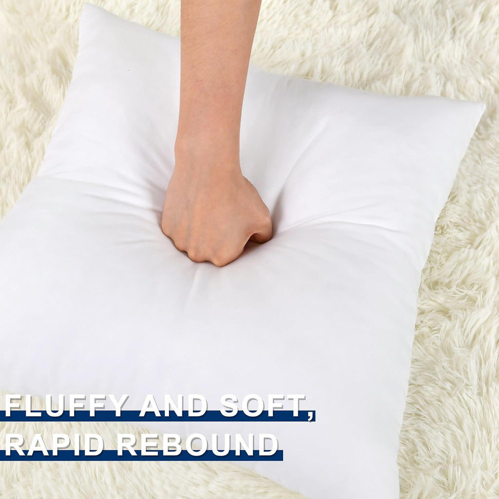 Throw Pillow Inserts 18x18 Inch Decorative Soft Pillows - Set of 2