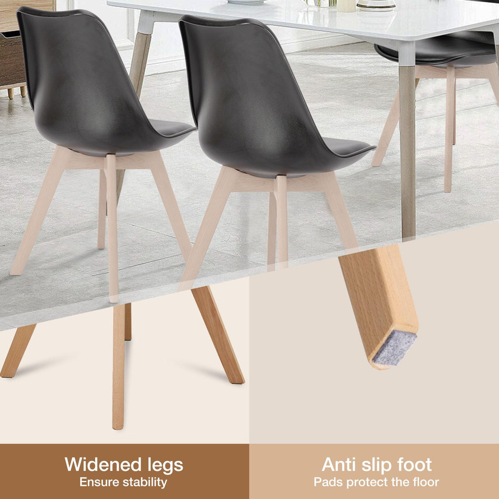 Dining Chairs Set of 4, PU Leather Accent Chairs