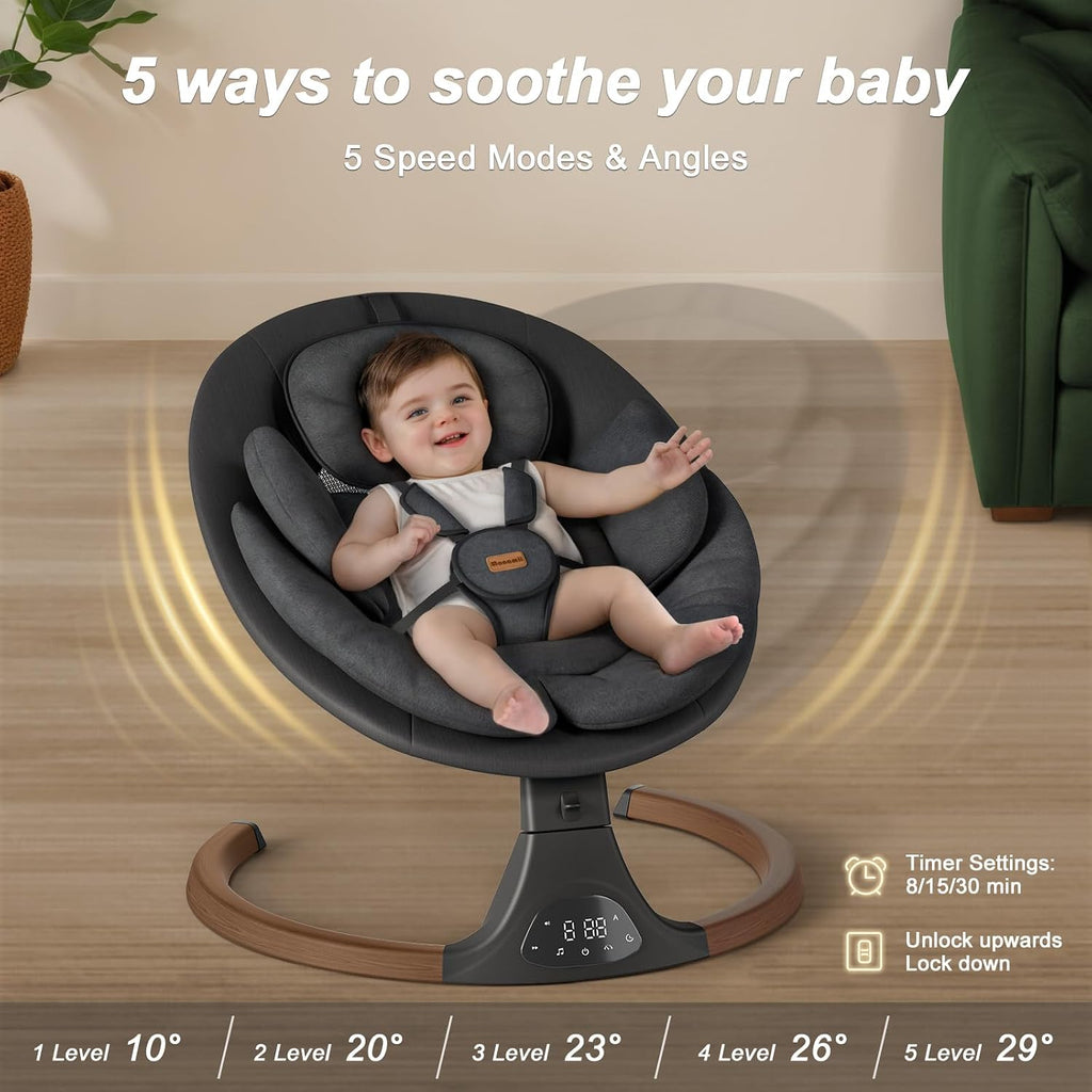 Baby Swings for Infants, Bluetooth Infant Swing with Music Speaker