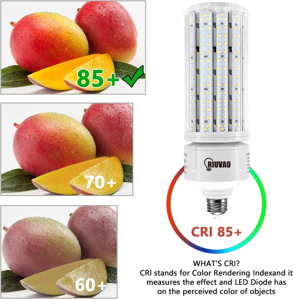 2 Pack 100W LED Corn Bulb, E26 /E39 Base Led Corn Light Bulb, Super Bright 15000lm 5000k Led Bulb, 1000W Equivalent
