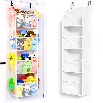 Over the Door Stuffed Animal Storage, Holds Up To 75 lbs, Easy View Over The Door Storage, Versatile For Stuffed