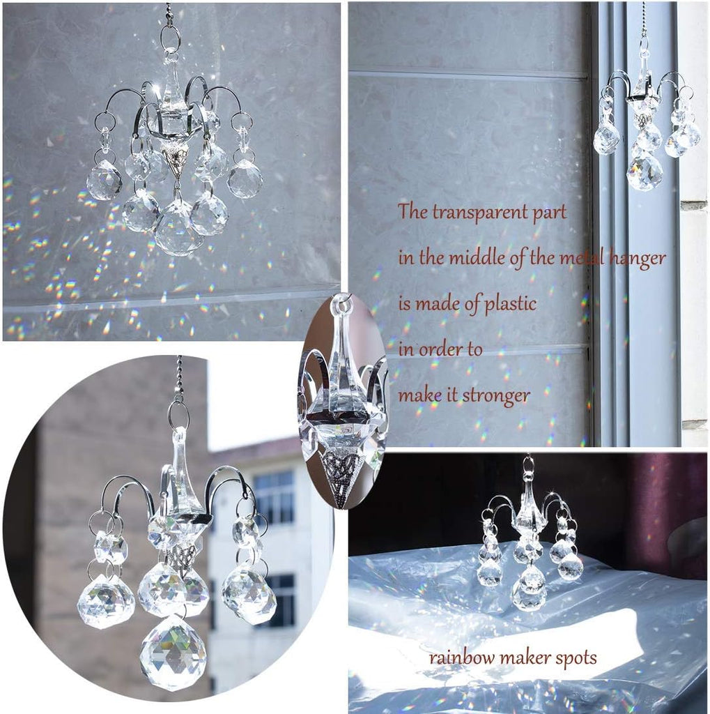 Crystal Ball Prism Suncatcher Rainbow Maker Hanging Ornament Hook Decor - Rainbow Maker Crystal Prism Ball Suncatcher