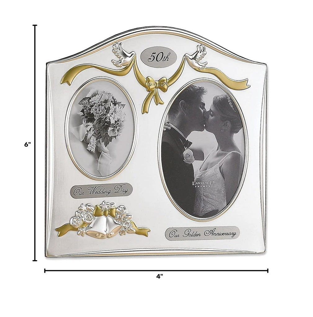 Satin Silver & Brass Plated 2 Opening Picture Frame