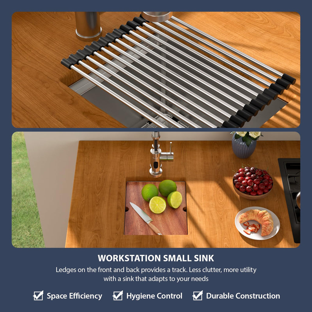 12 Inch Stainless Steel Undermount Bar Sink with Cover