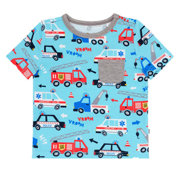 Short Sleeve Relaxed Pocket T-Shirt, Viscose from Bamboo, Toddler Girls & Boys Shirts, Toddler Clothes, to The