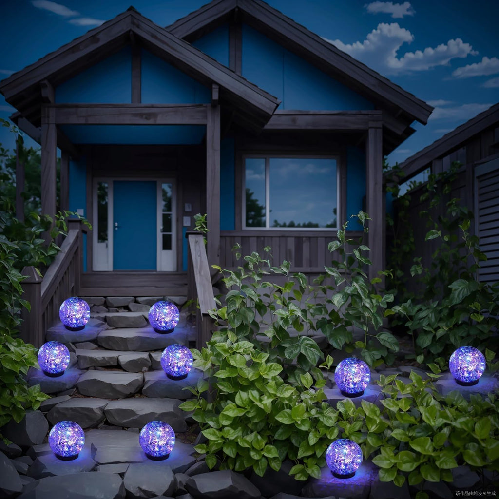 4 Pack 3.9" Solar Garden Lights Outdoor Waterproof, Multicolor