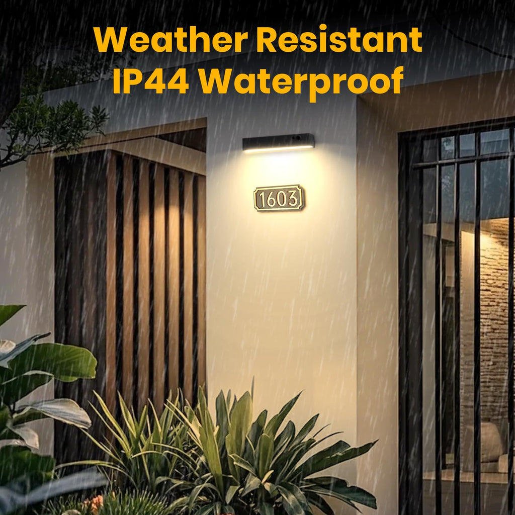 Solar Wall Lights Outdoor, 2Pcs Solar Lights with Motion Sensor