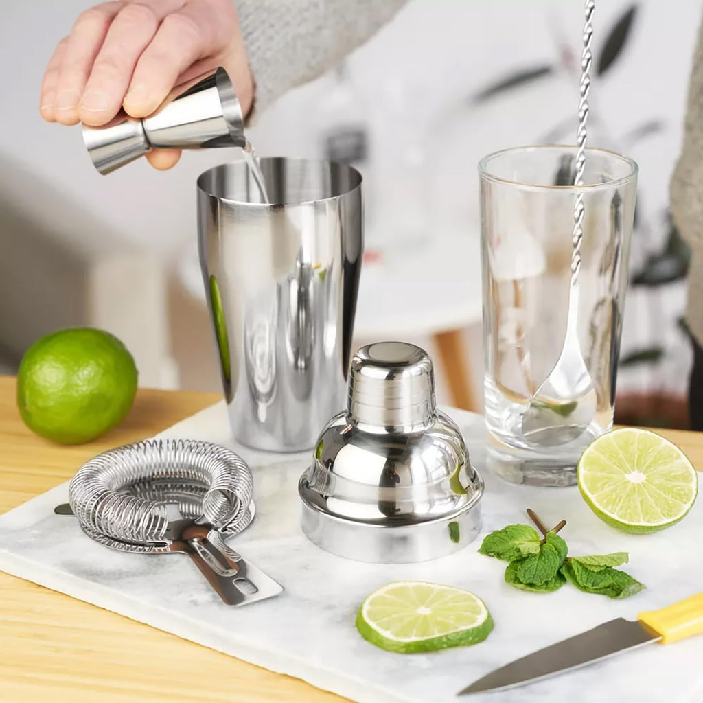 6-Piece Cocktail Shaker Set, Bartender Kit, Drink Shaker, Bar Set - Set of 6