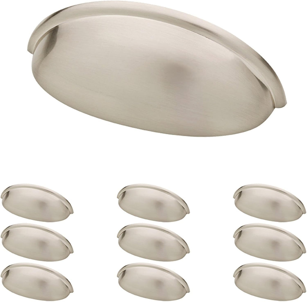 10 Pack Brushed Nickel Cabinet Handles 3 inch (76mm) Kitchen Cabinet Handles and Drawer Pulls for Cupboards and