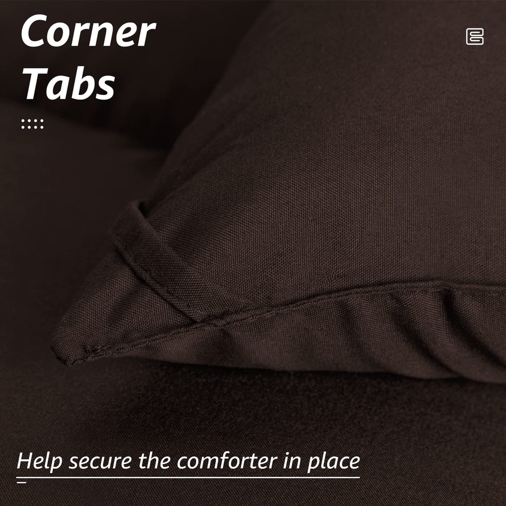All Season Twin Size Bed Comforter - Cooling Goose Down Alternative Quilted Duvet Insert with Corner Tabs - Winter