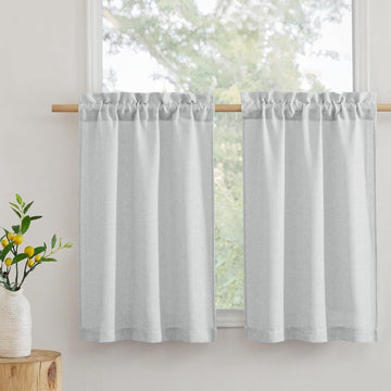 Short Kitchen Valances and Curtain (Set of 2 Panels) Set for Small Windows