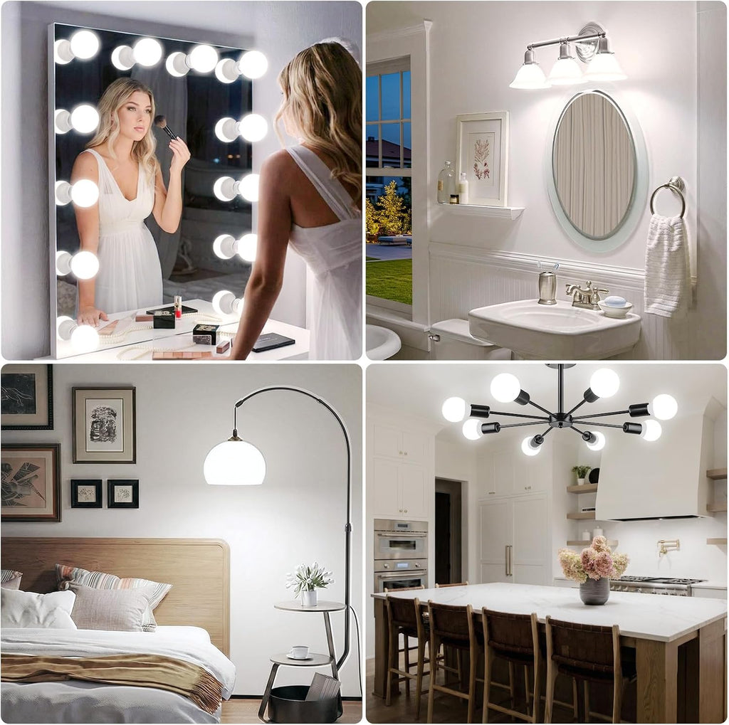 G25 Globe Light Bulbs, 60 Watt Vanity Light Bulb