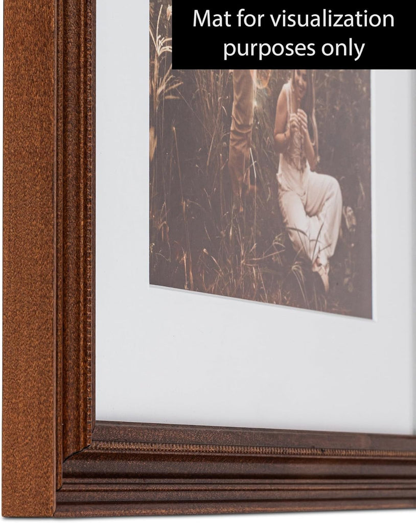 24x36 Inch Brown Picture Frame, This 1.25" Custom Wood Poster Frame is Walnut Stain, for Your Art or Photos - Comes