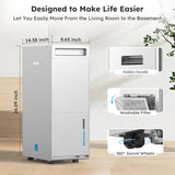 5000 Sq.Ft Energy Star Most Efficient 2024 Dehumidifier, Max 100 Pint Dehumidifier for Basement with Drain Hose
