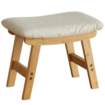 Foot Stools Ottoman, Small Foot Stool Ottoman, and Footstool, Wooden Foot Stool, Sofa Footrest Extra Seating Entryway