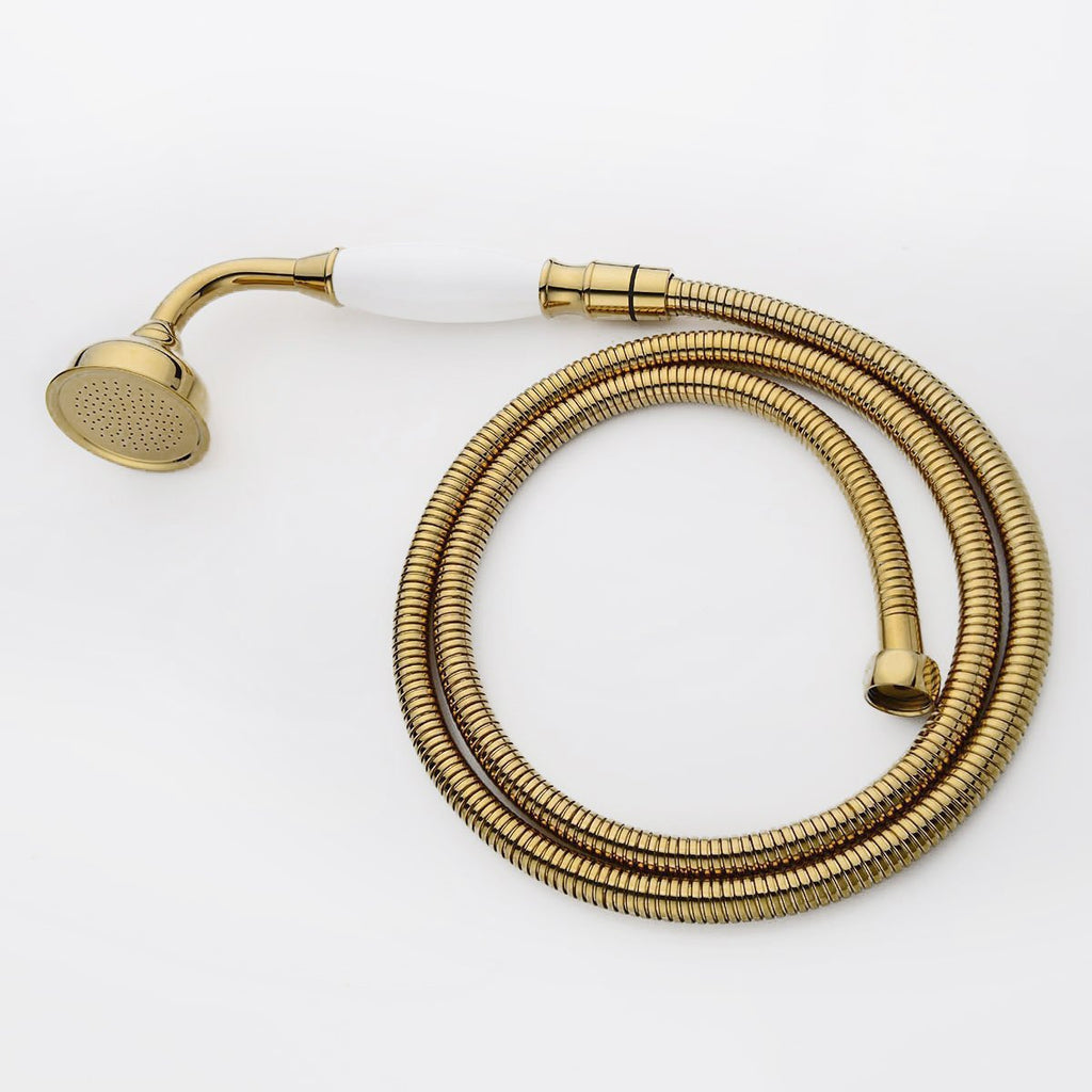 Vintage Handheld Shower Head with 59" Flexible Hose, Gold