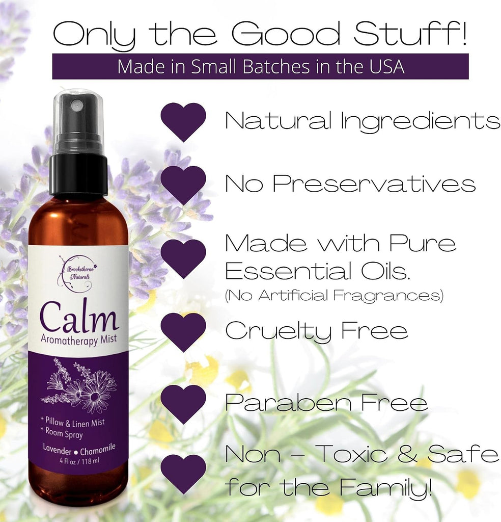 Calm Aromatherapy Mist | Lavender Pillow Spray 4oz - Set of 4