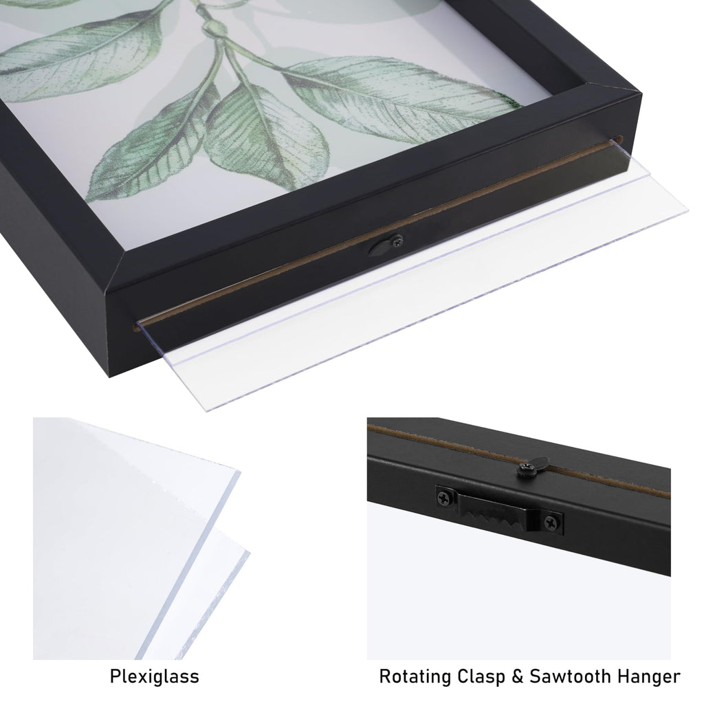 16x20 Floating Picture Frame 2 Pack, Black