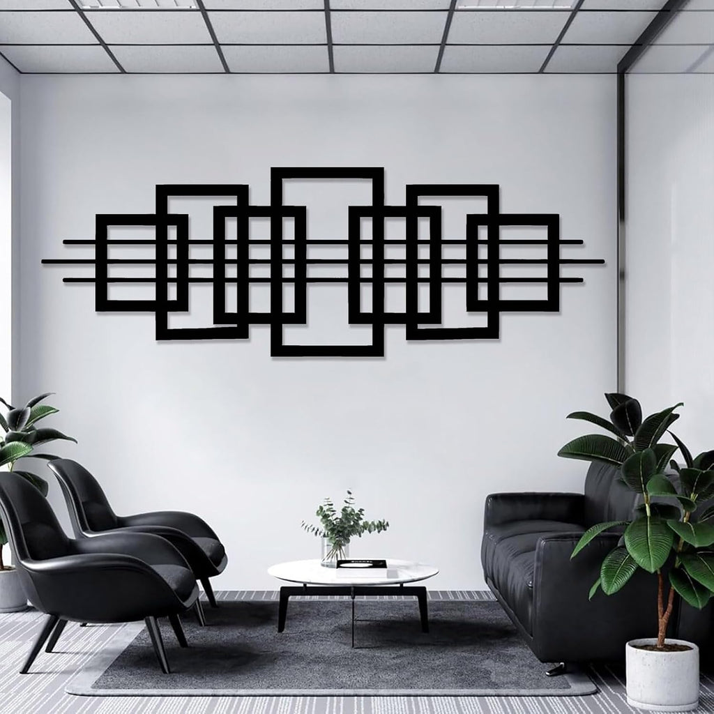 Square Metal Wall Art, Luxury Modern Metal Wall Art, Geometric Square Metal Wall Hanging, Abstract Wall Art