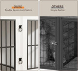 86.7 in Dog Crate Furniture for 2 Dogs, Extra Large Double Dog Cage Furniture TV Stand with Removable Divider