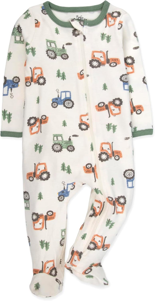Essentials Baby 4 Piece Outfit Set - Footie Sleepwear Pajama Bodysuits - Spring & Summer Baby Clothes Gift Set