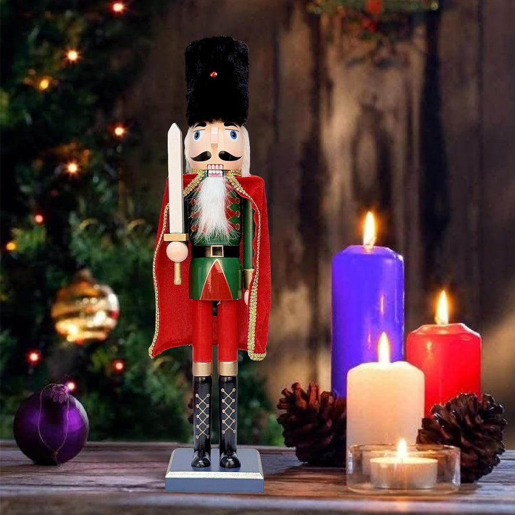 24Inch Wooden Soldier Nutcracker Christmas Decor - Festive Christmas Nutcracker Gift, Winter Indoor Decoration
