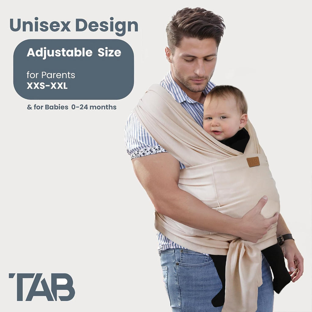 Baby Wrap Ring Sling Carrier, Newborn to Toddler, Adjustable Ergonomic Design for Mom & Dad, Soft Breathable
