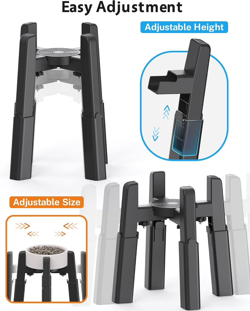 Dog Bowl Stand with Adjustable Height and Width [Stand Only]