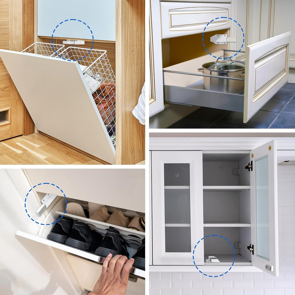 Magnetic Push Latch Heavy Duty Push to Open Cabinet Hardware Magnetic Touch Latches for Large Door Push Release Latches
