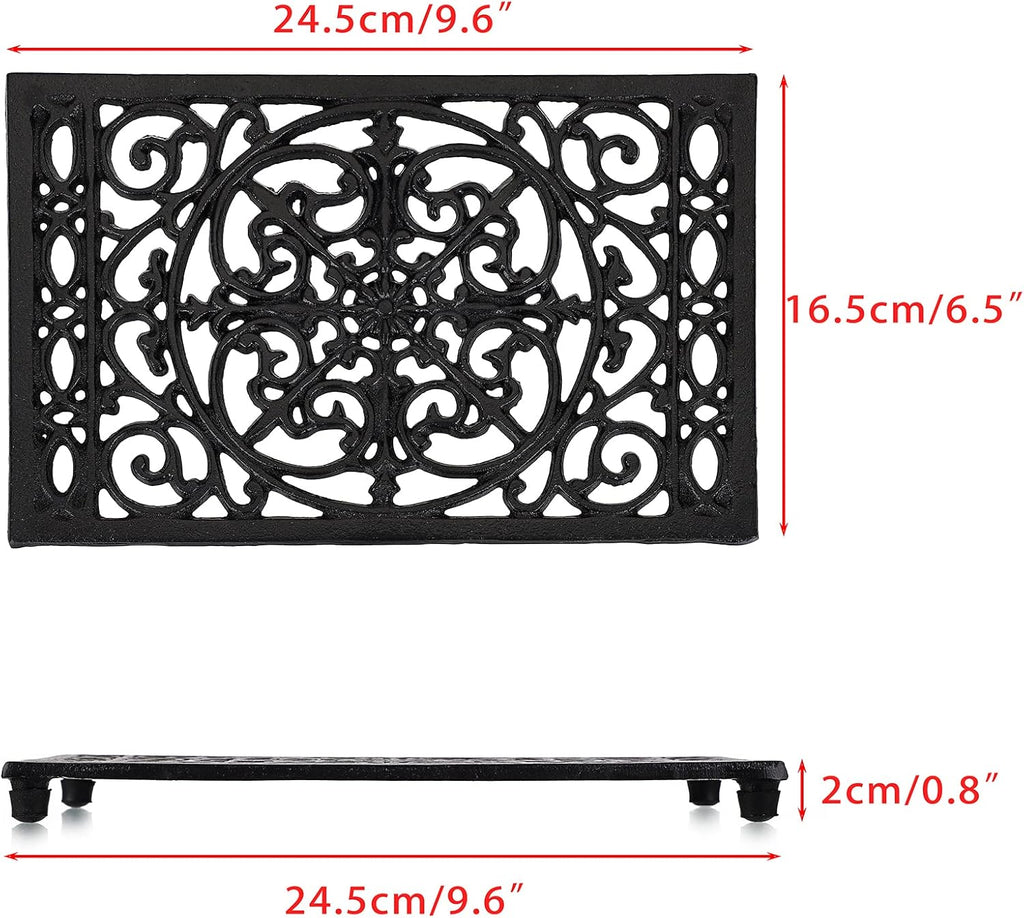 Cast Iron Trivet Heat Resistant Trivets for Hot Pots and Pans - Set of 2