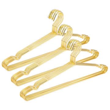 17.7" Strong Metal Wire Clothes Hangers, Coat Hanger, Standard Suit Hangers, Metal Shirt Dress Hanger Rack, 30 Pack