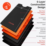Infrared Sauna Blanket, Durable PU Leather Cover Detox & Relaxation at Home Adjustable Timer, Size 6 ft x 2.6 ft