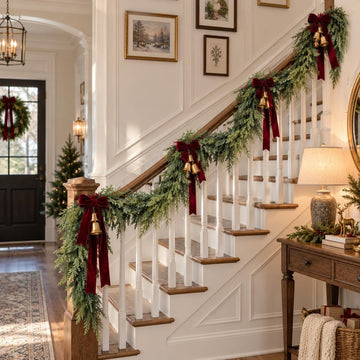 15FT Real Touch Artificial Cedar Garland for Christmas Decor